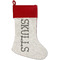 Skulls Red Linen Stocking (Personalized)