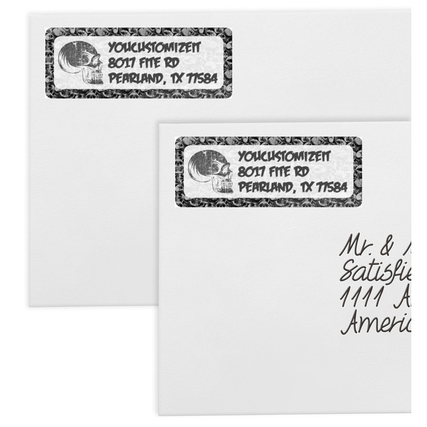 Skulls Mailing Labels - Double Stack Close Up