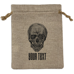 Skulls Medium Burlap Gift Bag - Front (Personalized)