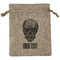Skulls Medium Burlap Gift Bag - Front