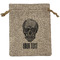 Skulls Medium Burlap Gift Bag - Front (Personalized)