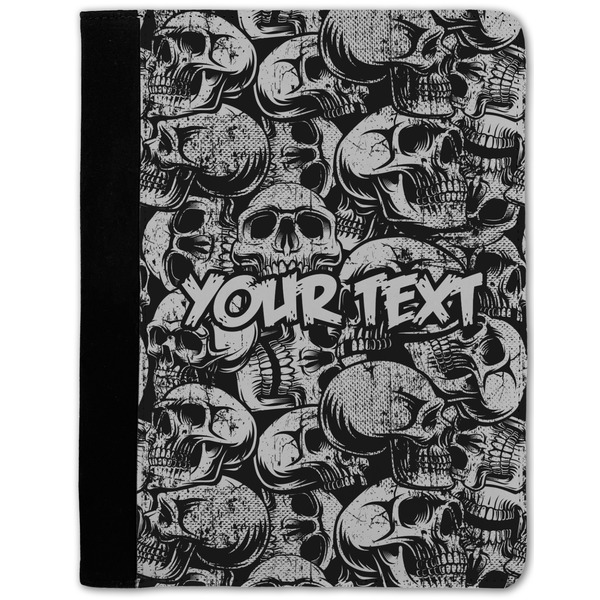 Custom Skulls Notebook Padfolio - Medium w/ Name or Text