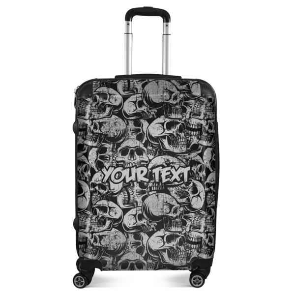 Custom Skulls Suitcase - 24" Medium - Checked (Personalized)