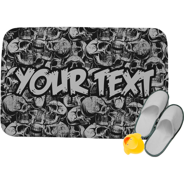 Custom Skulls Memory Foam Bath Mat (Personalized)