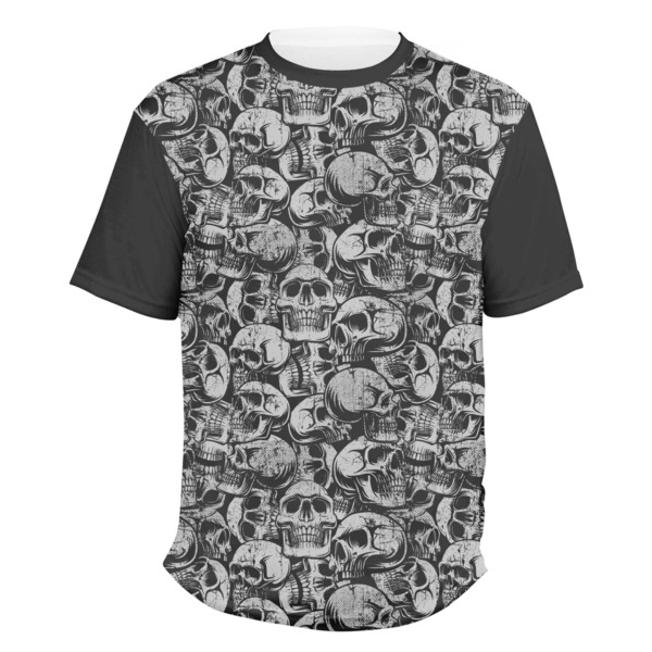 Custom Skulls Men's Crew T-Shirt - Large