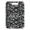 Skulls Metal Luggage Tag - Front Without Strap