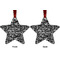 Skulls Metal Star Ornament - Front and Back