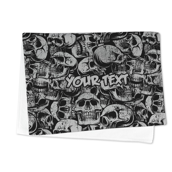 Skulls Microfiber Dish Towel - FOLDED HALF