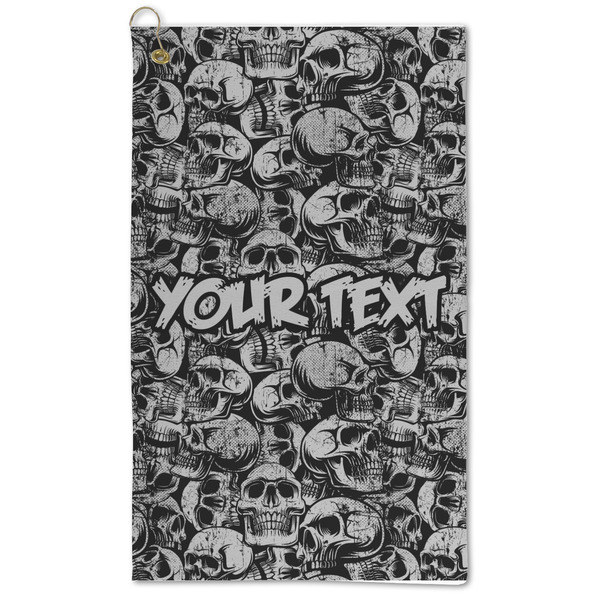Custom Skulls Microfiber Golf Towel - Large (Personalized)