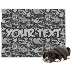 Skulls Dog Blanket - Large (Personalized)