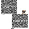 Skulls Microfleece Dog Blanket - Large- Front & Back