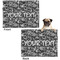 Skulls Microfleece Dog Blanket - Regular - Front & Back
