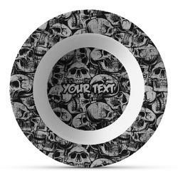 Skulls Plastic Bowl - Microwave Safe - Composite Polymer (Personalized)