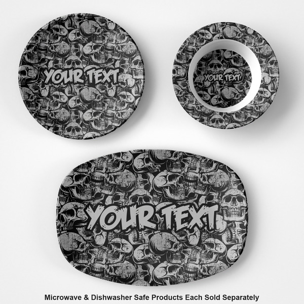 Skulls Microwave & Dishwasher Safe CP Plastic Dishware - Group