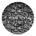 Skulls Microwave Safe Plastic Plate - Composite Polymer (Personalized)