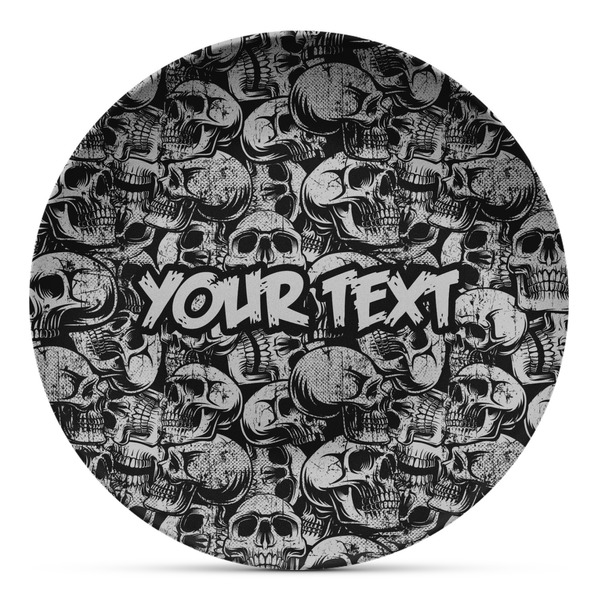 Custom Skulls Microwave Safe Plastic Plate - Composite Polymer (Personalized)