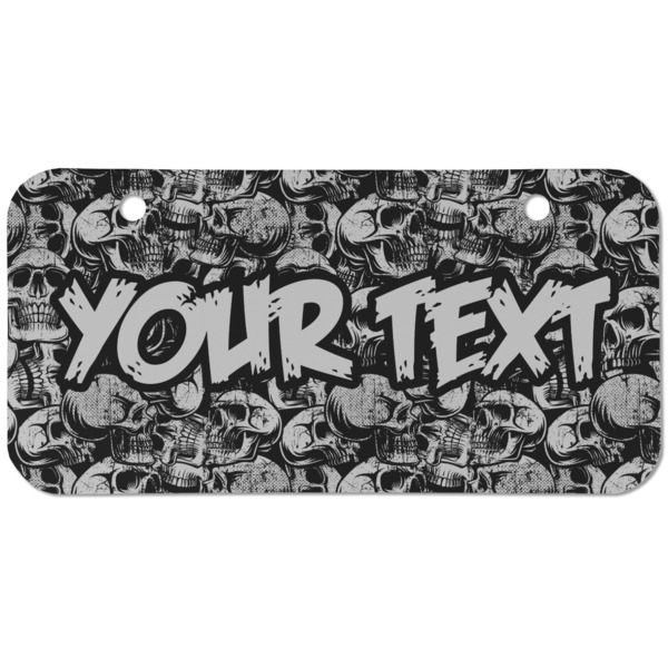 Skulls Mini Bicycle License Plate - Two Holes