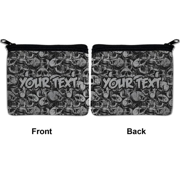 Skulls Neoprene Coin Purse - Front & Back (APPROVAL)