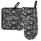 Skulls Left Oven Mitt & Pot Holder Set w/ Name or Text