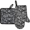 Skulls Oven Mitt & Pot Holder Set w/ Name or Text
