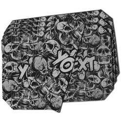 Skulls Dining Table Mat - Octagon - Set of 4 (Double-SIded) w/ Name or Text