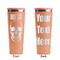 Skulls Peach RTIC Everyday Tumbler - 28 oz. - Front and Back