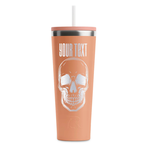 Skulls Peach RTIC Everyday Tumbler - 28 oz. - Front