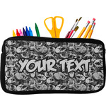 Skulls Neoprene Pencil Case - Small w/ Name or Text