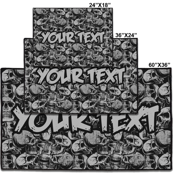 Skulls Personalized Door Mat - Group Parent IMF