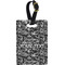 Skulls Plastic Luggage Tag - Rectangular w/ Name or Text