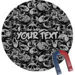 Skulls Round Fridge Magnet (Personalized)