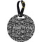 Skulls Personalized Round Luggage Tag