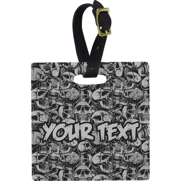 Skulls Personalized Square Luggage Tag