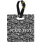 Skulls Plastic Luggage Tag - Square w/ Name or Text