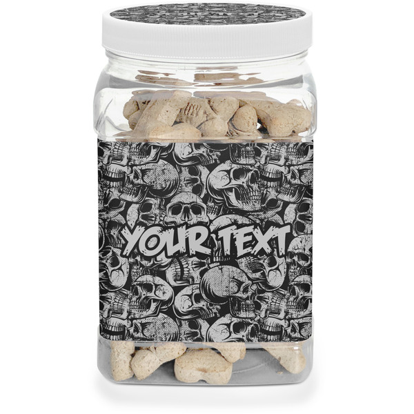 Custom Skulls Dog Treat Jar (Personalized)
