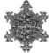 Skulls Vintage Snowflake Ornament (Personalized)