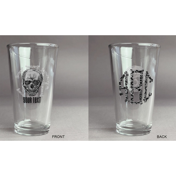 Skulls Pint Glass - Two Content - Approval