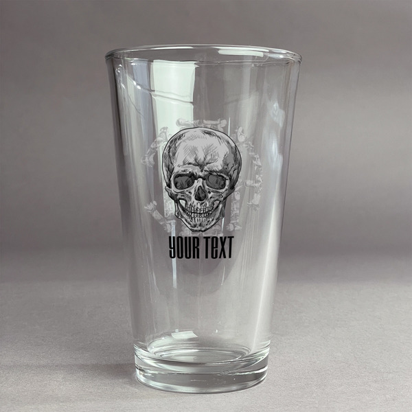 Custom Skulls Pint Glass - Full Color Logo (Personalized)