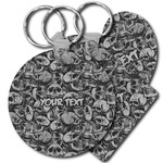 Skulls Plastic Keychain (Personalized)