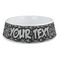 Skulls Plastic Dog Bowl - Large (Personalized)