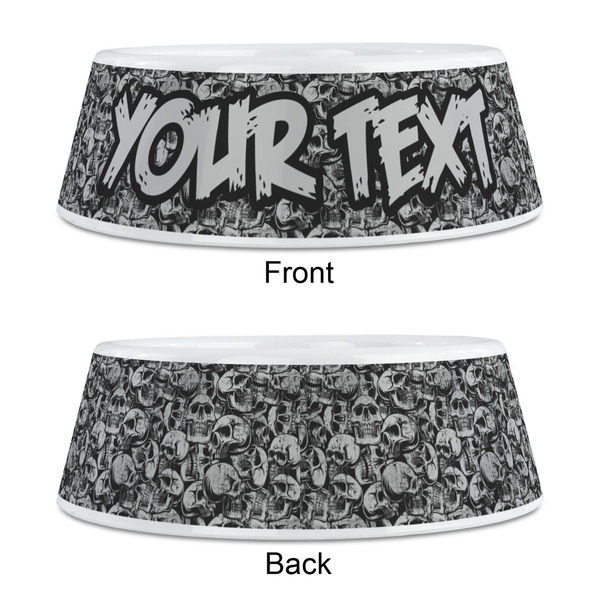 Skulls Plastic Pet Bowls - Medium - APPROVAL