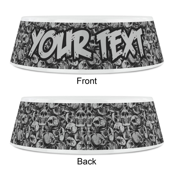 Skulls Plastic Pet Bowls - Small - APPROVAL