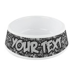 Skulls Plastic Dog Bowl - Small (Personalized)