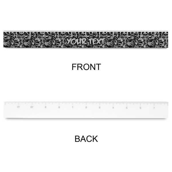 Skulls Plastic Ruler - 12" - APPROVAL