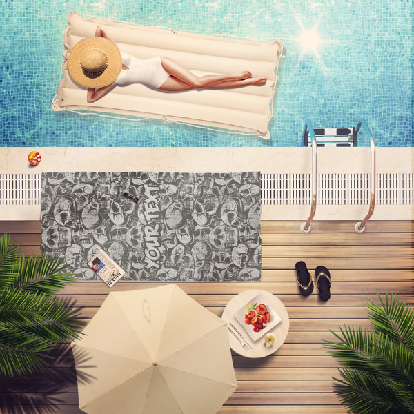 Skulls Pool Towel Lifestyle
