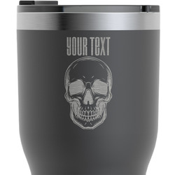 Skulls RTIC Tumbler - Black - Engraved Front (Personalized)