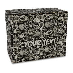 Skulls Wood Recipe Box - Full Color Print (Personalized)