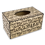 Skulls Wood Tissue Box Cover - Rectangle (Personalized)