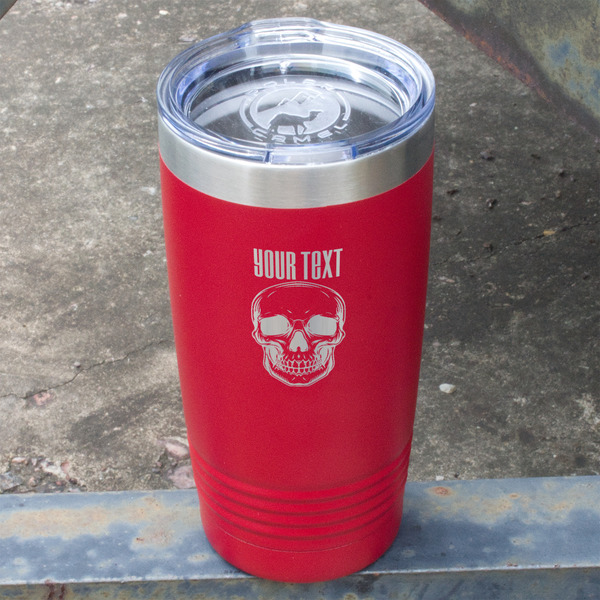 Skulls Red Polar Camel Tumbler - 20oz - Angled