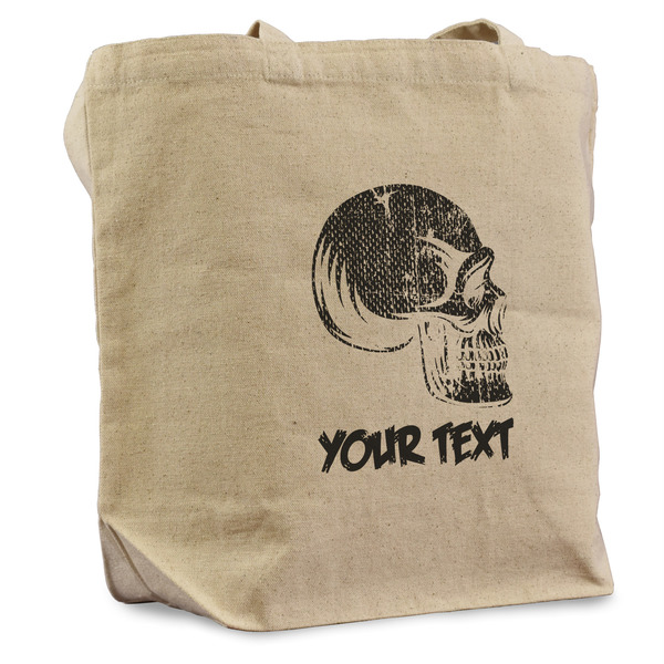 Custom Skulls Reusable Cotton Grocery Bag (Personalized)